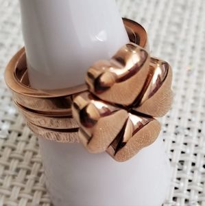 Rose Gold 3pcs rings